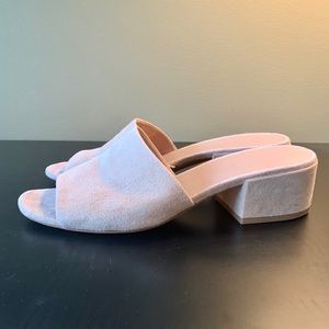 Vince Rachelle Blush Pink Suede Slides Sandals 8